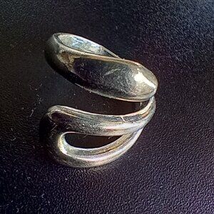 Sundance Asymmetrical Wrap Ring 925 Sterling Silver Adjustable (sz range 7-9)